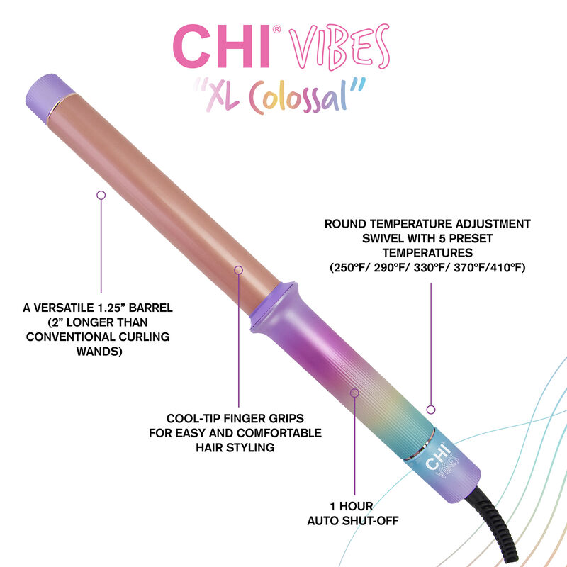 Vibes XL Colossal 1.25 inch Extended Curling Wand, , large image number null